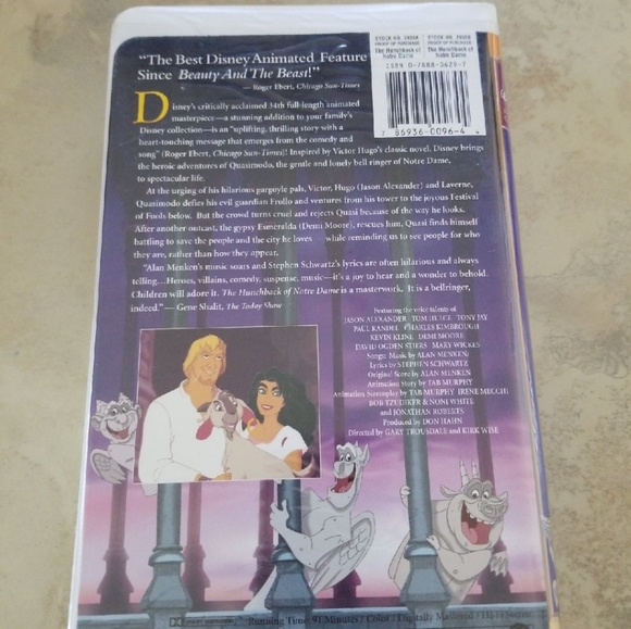 SALE! Vhs The Hunchback of Notre Dame - Picture 2 of 2